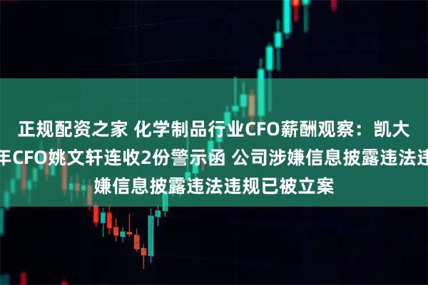 正规配资之家 化学制品行业CFO薪酬观察：凯大催化上市次年CFO姚文轩连收2份警示函 公司涉嫌信息披露违法违规已被立案